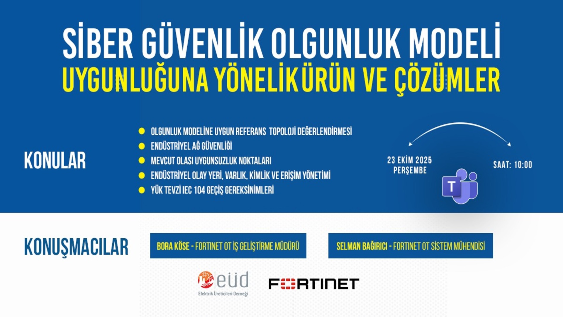 EÜD & Fortinet Webinar on Products and Solutions for Cybersecurity Maturity Model Compliance