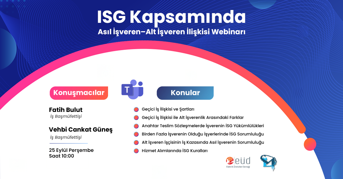 EÜD & Association of Labor Inspectors – Principal Employer and Subcontractor Relationship Webinar